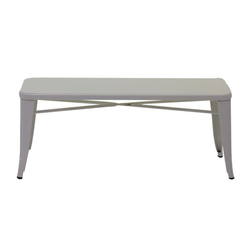 Panchina ferro Bristol bianco 103x38x45 cm da esterno elegante