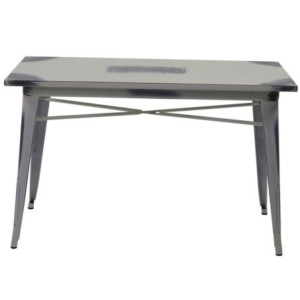 Zoom Tavolo top ferro bristol bianco antico rettangolare cm 120x60h76