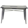 Tavolo top ferro Bristol bianco antico 120x60x76 cm giardino