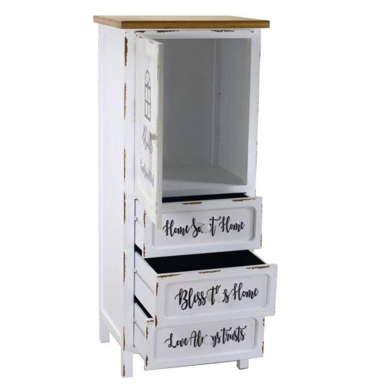 Mobile Breslavia 1 anta 3 cassetti 50x38x120 cm ingresso moderno
