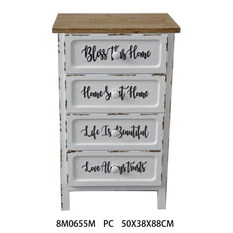 Mobile Breslavia 4 cassetti 50x38xH88 pratico elegante ingresso