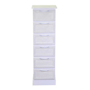 Zoom Mobiletto legno liverpool 6 cassetti bianco cm 29x23h95