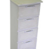 Mobiletto legno Liverpool 7 cassetti bianco 29x23x109 cm casa