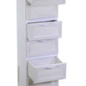 Mobiletto legno Liverpool 7 cassetti bianco 29x23x109 cm casa