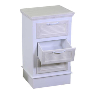 Zoom Mobiletto legno liverpool 3 cassetti bianco cm 37x30h64