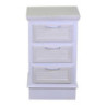 Mobiletto legno liverpool 3 cassetti bianco cm 37x30h64