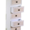 Mobiletto legno Losanna 6 cassetti crema 29x23x95 cm elegante