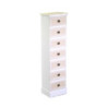 Mobiletto legno Losanna 7 cassetti crema 29x23x109 cm casa