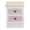 Mobiletto legno Losanna 2 cassetti crema 37x30x49 cm casa