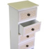 Mobiletto legno Losanna 4 cassetti crema 37x30x79,5 cm casa