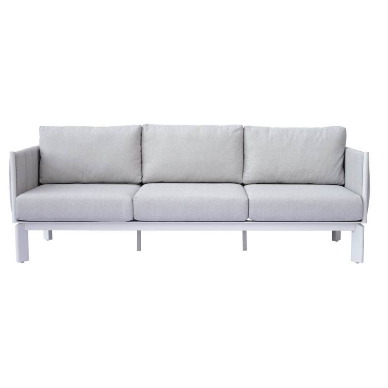 Salotto Cannes Alluminio Bianco E Imbottiture Moia