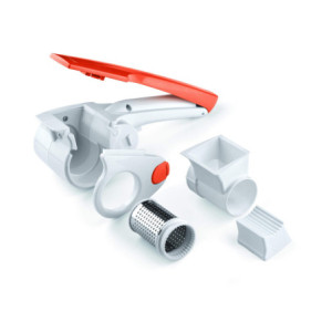 Zoom Grattugia elettrica ricaricabile - Rullo in Acciaio Inox - Arancione