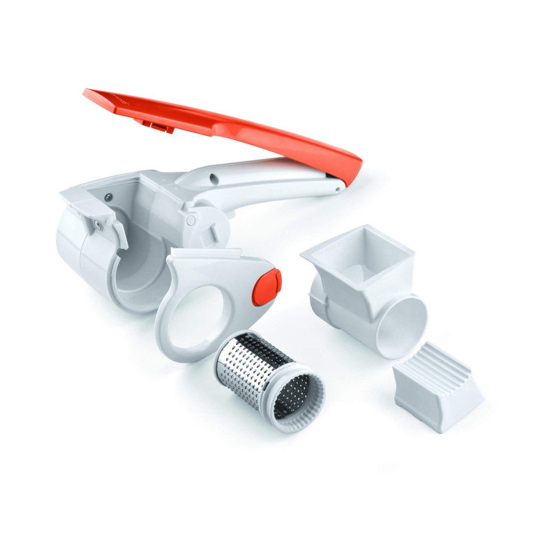 Grattugia elettrica ricaricabile rullo inox arancione cucina