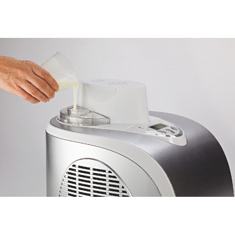 Gelatiera autorefrigerante 1L display LCD argento compatta