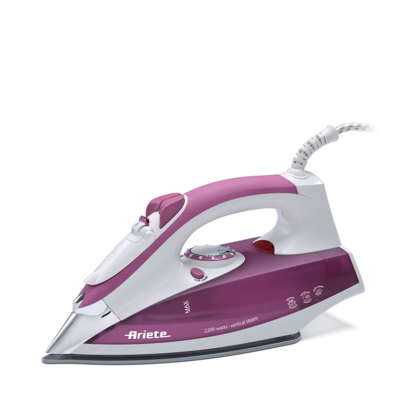 Ferro da stiro piastra acciaio inox 2200W serbatoio 280ml rosa