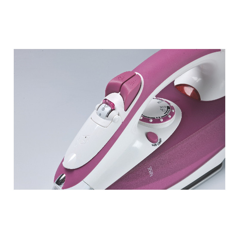 Ferro da stiro piastra acciaio inox 2200W serbatoio 280ml rosa
