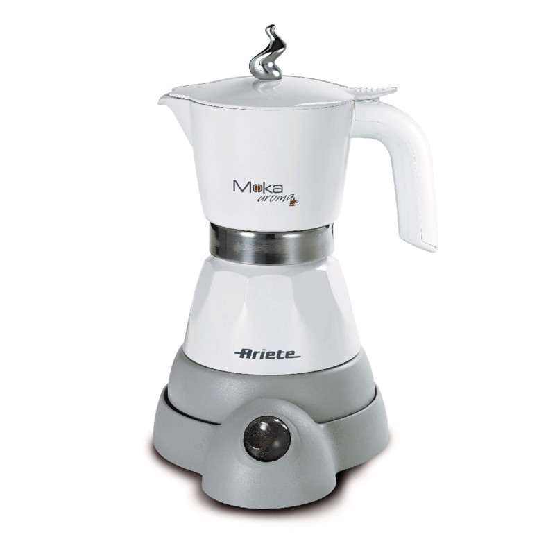 Moka elettrica 2/4 tazze autospegnimento 400W bianca