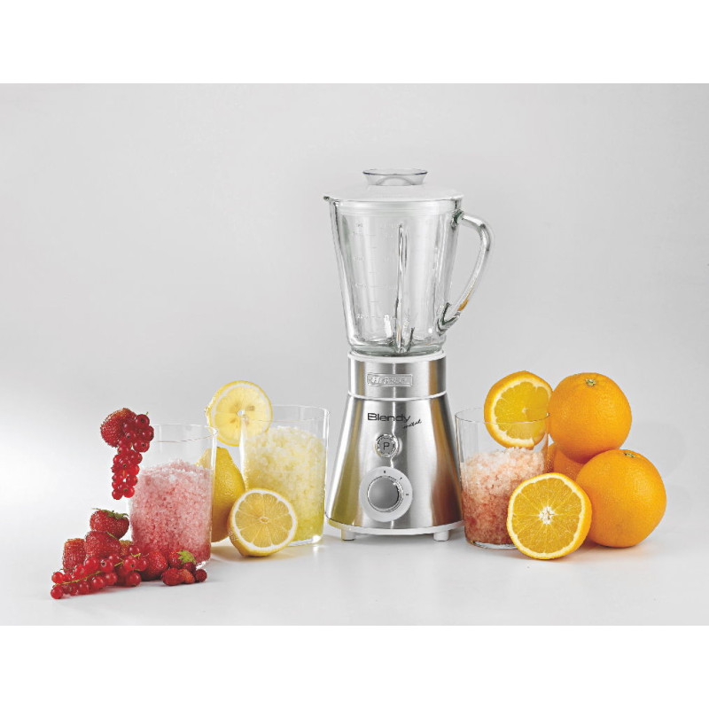 Frullatore tazza in vetro 800ml lame inox 300W Argento
