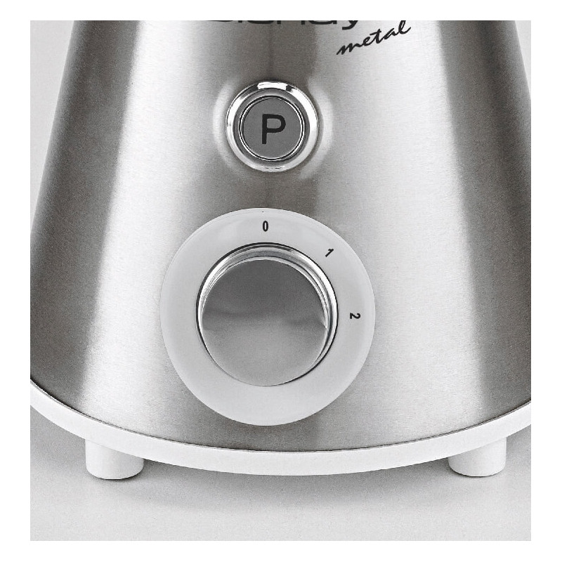 Frullatore tazza in vetro 800ml lame inox 300W Argento