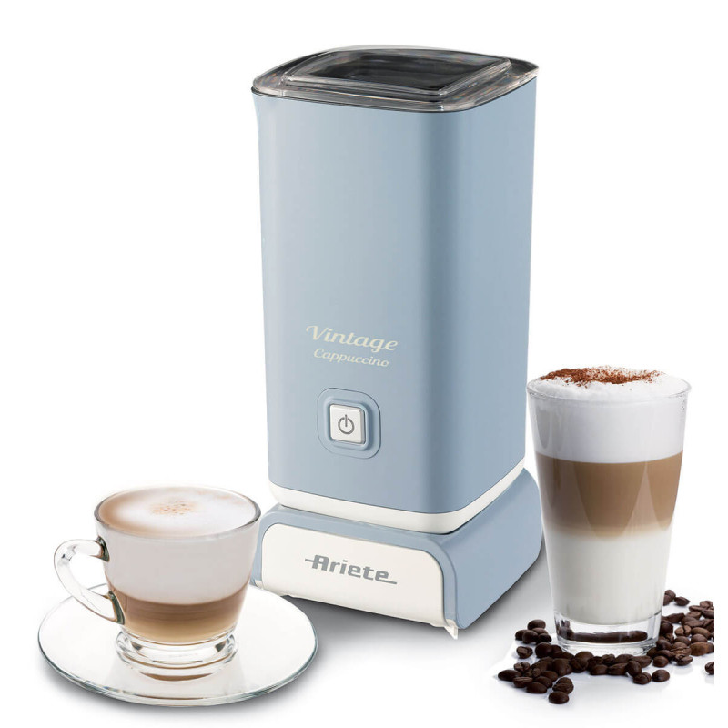 Montalatte caldo e freddo 500W celeste per cappuccino e cioccolata