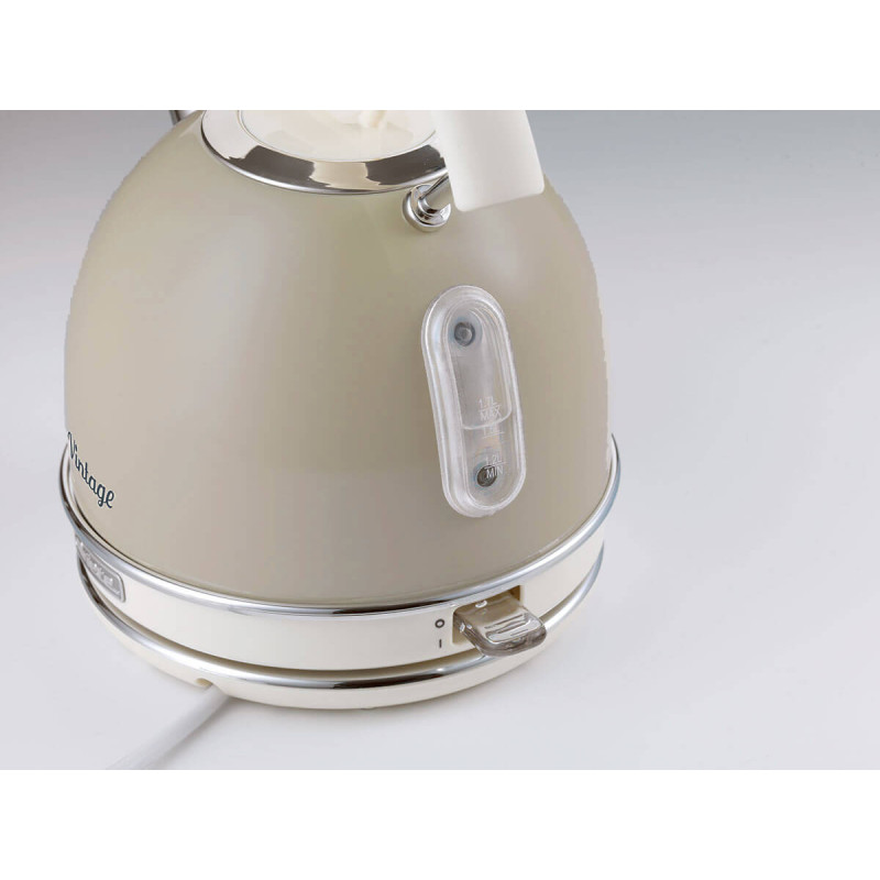 Bollitore elettrico 1,7L acciaio inox beige autospegnimento 2000W