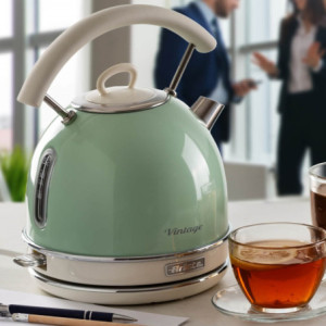 Zoom Bollitore elettrico 1,7L - Infusi, tè e tisane - Autospegnimento - 2000W - Acciaio Inox - Verde