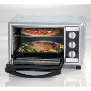 Zoom Forno elettrico ventilato 25L - Doppio vetro - Max 230° - 1500W - 6 posizioni cottura - Timer 60min