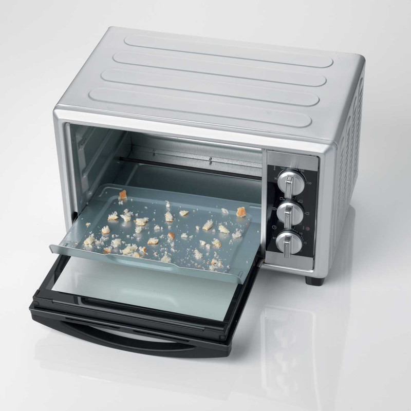 Forno elettrico ventilato 25L doppio vetro 1500W timer 60min