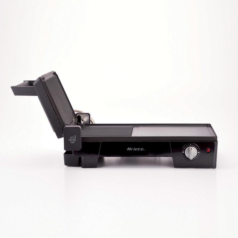 Griglia elettrica 3 in 1 barbecue piastra liscia rigata 180°