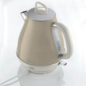 Zoom Bollitore Elettrico 1,7L - Design Vintage, Autospegnimento, Acciaio Inox - Beige