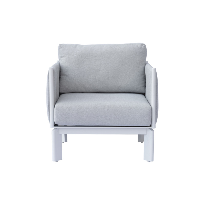 Salotto Cannes Alluminio Bianco E Imbottiture Moia