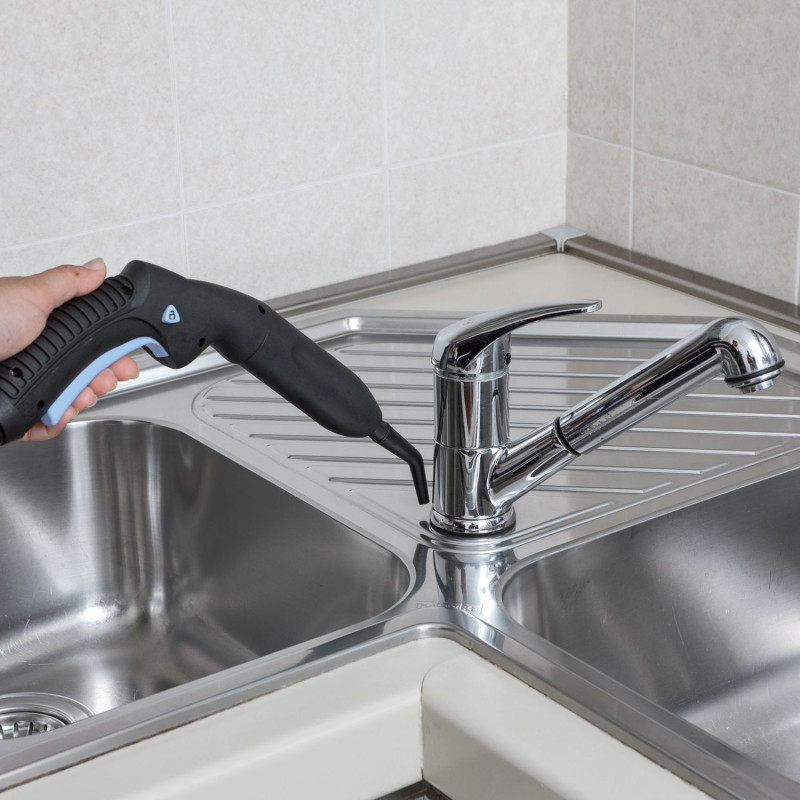 Pulitore a vapore traino pronto in 4 min elimina 99,9% batteri