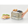Tostapane vintage 4 fette 6 livelli defrost beige 1700W