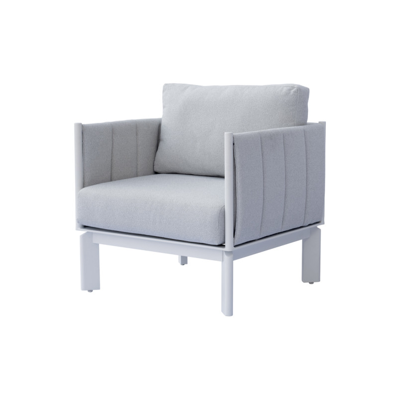Salotto Cannes Alluminio Bianco E Imbottiture Moia