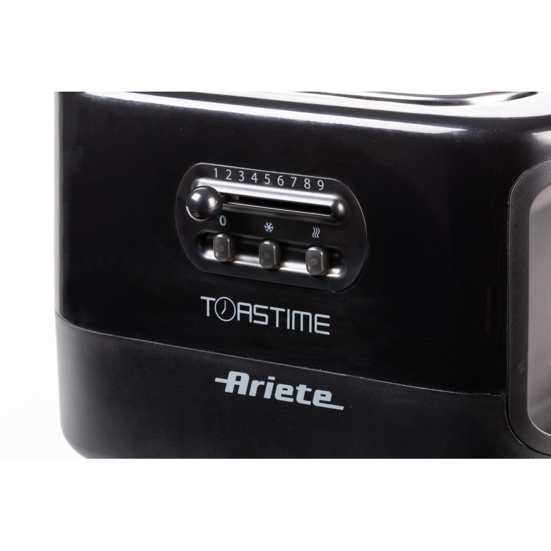 Tostapane 2 fette 9 livelli doratura 700W nero pinze incluse