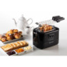 Tostapane 2 fette 9 livelli doratura 700W nero pinze incluse