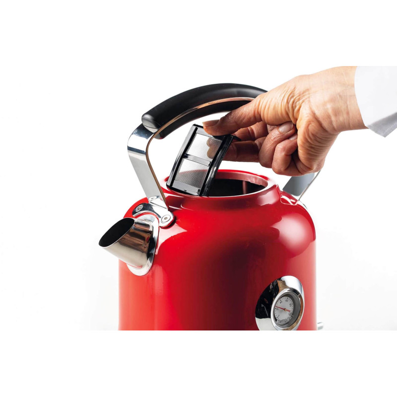 Bollitore Elettrico 1,7L Rosso 2000W con Autospegnimento