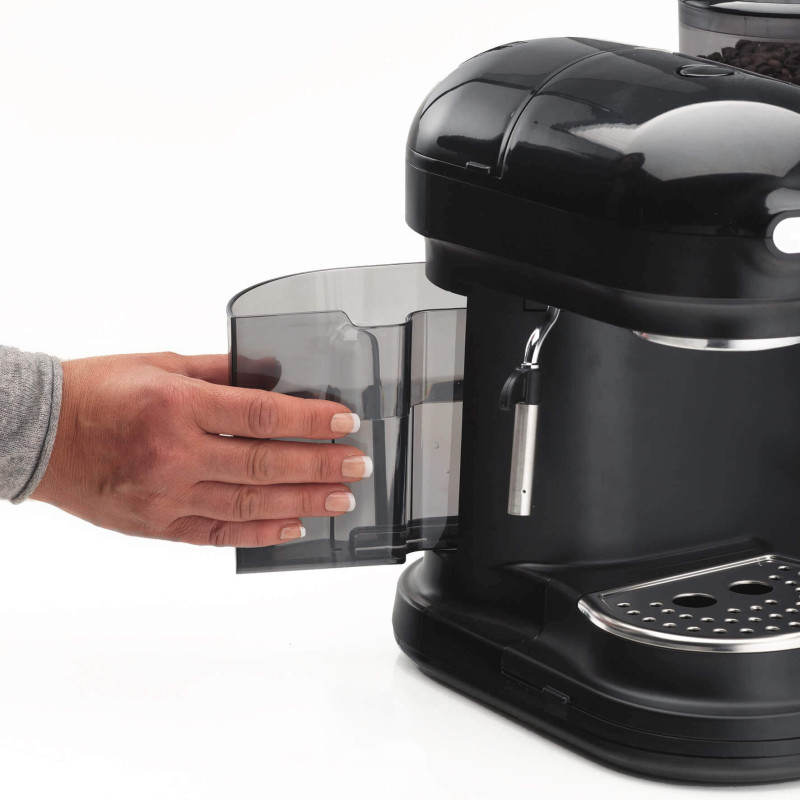 Macchina Caffè Espresso con Macinacaffè 1080W 800cc Nero