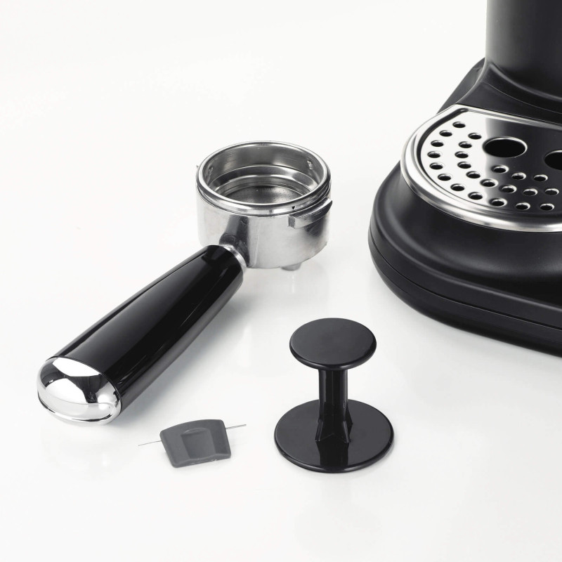 Macchina Caffè Espresso con Macinacaffè 1080W 800cc Nero