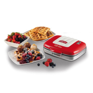 Zoom Waffle Maker Party Time - Piastre Antiaderenti - 700 Watt - Rosso