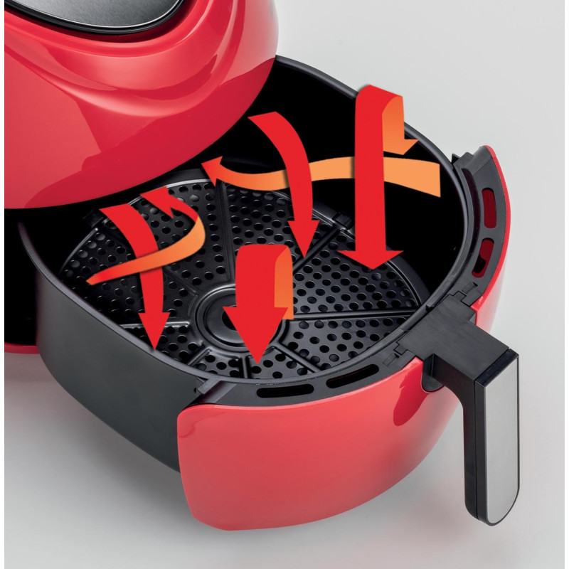 Friggitrice ad Aria XXL 7L 1800W Cottura Senza Olio Rossa