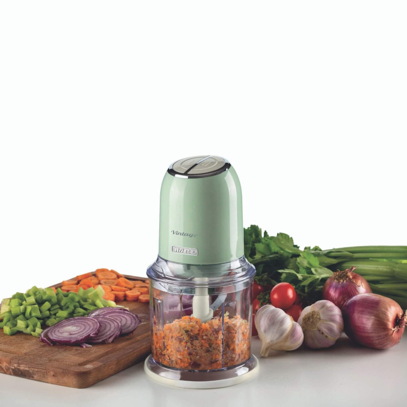 Tritatutto Vintage 2 Velocità 4 Lame Acciaio 400W Verde