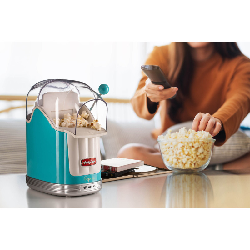 Macchina per Popcorn con Leva 1100W 600g Celeste