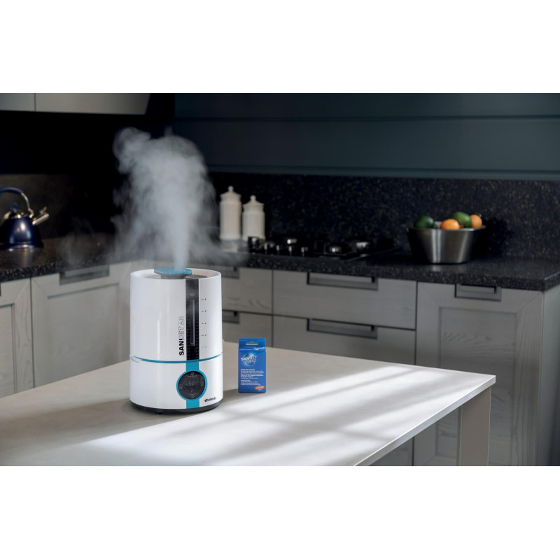 Umidificatore ultrasuoni igienizzante 5L bianco azzurro 30W