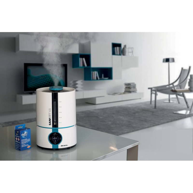Umidificatore ultrasuoni igienizzante 5L bianco azzurro 30W