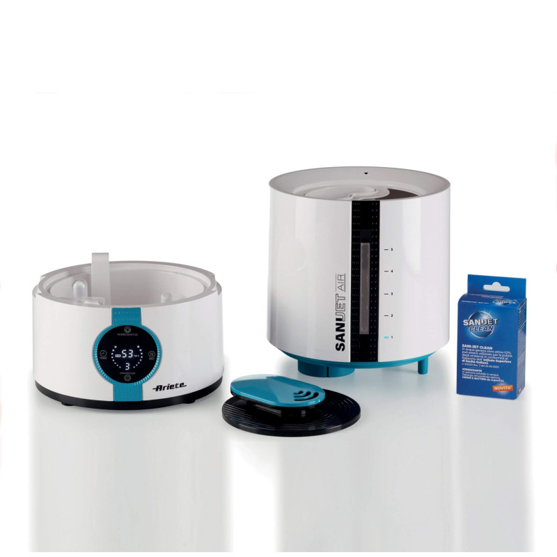 Umidificatore ultrasuoni igienizzante 5L bianco azzurro 30W