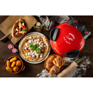 Zoom Forno Pizza - 4 Minuti - Piastra in Pietra Refrattaria - 1200W - Nero