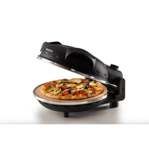 Zoom Forno Pizza - 4 Minuti - Piastra in Pietra Refrattaria - 1200W - Bianco