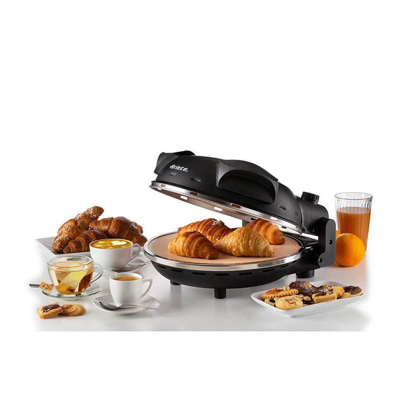 Forno Pizza 4 Minuti Piastra Pietra Refrattaria 1200W Bianco