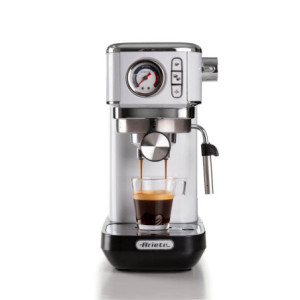 Macchina da caffè con manometro 1300W 1,1L 15 bar bianca cappuccino